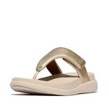FitFlop Kadın F-Mode Go Ayarlanabilir Flatform Toe-Post Sandalet Takoz, Platino, 36 EU