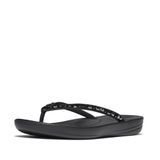 Fitflop Kadın Iqushion Multi-crystal Ergonomik Parmak Arası Terlik, siyah, 37 EU