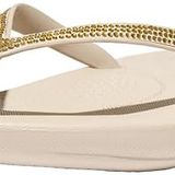 Fitflop Kadın Iqushion Sparkle Parmak Arası Terlik, Taş Beji, 38 EU, Taş Bej, 38 EU