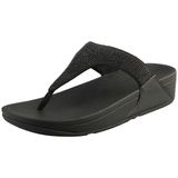 Fitflop Kadın Lulu Ayarlanabilir Deri Toe-post Sandalet Parmak Arası Terlik, Siyah, 38 EU