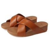 Fitflop Kadın Lulu Cross Slide-Deri Açık Parmak Sandalet, Bej Ss18 Açık Bronz 592, 40 EU
