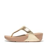 Fitflop Kadın Lulu Parmak Arası Deri Parmak Arası Terlik, Platin, 37 EU