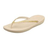Fitflop Kadın Sparkle Classic Iqushion Ombre Parmak Arası Terlik, Taş Bej, 37 EU