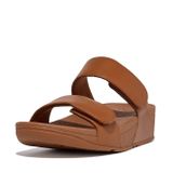Fitflop Lulu ayarlanabilir deri kaydırıcı kadın sandaleti, Açık kahverengi, 37 EU
