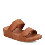 Fitflop Lulu ayarlanabilir deri kaydırıcı kadın sandaleti, Açık kahverengi, 40 EU