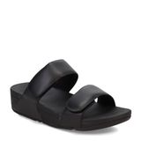 Fitflop Lulu ayarlanabilir deri kaydırıcı kadın sandaleti, Siyah, 37 EU