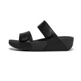 Fitflop Lulu ayarlanabilir deri kaydırıcı kadın sandaleti, Siyah, 41 EU