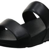 Fitflop Lulu Slide deri sürgülü kadın sandaleti, Siyah, 36 EU