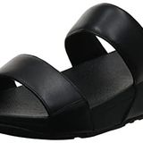 Fitflop Lulu Slide deri sürgülü kadın sandaleti, Siyah, 38 EU