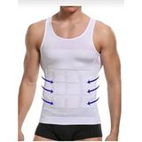 Fitform Erkek Atlet Korse Ultra Göğüs Toplayıcı Jinekorse Göbek Toparlayıcı Dik Duruş Korse - Beyaz - 3XL