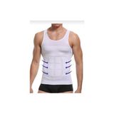 Fitform Erkek Atlet Korse Ultra Göğüs Toplayıcı Jinekorse Göbek Toparlayıcı Dik Duruş Korse - Beyaz - XL