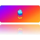 Fitgame 70X30 Xl Apple 3mm Kauçuk Kaymaz Taban Oyuncu Gaming Mouse Pad - Renkli