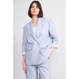 Fithit 5316 Kadın Oversize Ceket Mavi - 38
