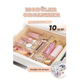 Fithome 10'Lu Modüler Makyaj Malzemeleri Ve Takı Organizeri Çekmece Düzenleyici Set