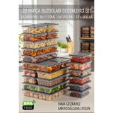 FİTHOME 22 Parça Fresh Buzdolabı ve Derin Dondurucu Düzenleyici Difriz Dolap İçi Organizer