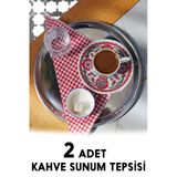 FİTHOME 2'li Çelik Sunum Tespsi Servis Tepsisi Kahve Sunum Tepsisi