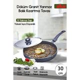 FİTHOME 30 CM Granit Döküm Yanmaz Yapışmaz Balık Kızartma Tavası