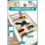 Fithome 5 Parça Modüler Kaşıklık ve Kepçelik Organizer Şeffaf Çekmece Içi Düzenleyici - 5 Lİ KEPÇELİK