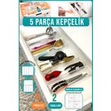 Fithome 5 Parça Modüler Kepçelik Organizer Şeffaf Çekmece Içi Düzenleyici