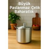 FİTHOME Büyük Boy Kafe Lokanta Restorant Ev Tipi Paslanmaz Çelik Baharatlık