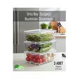 Fithome Frostybox Orta Boy Buzdolabı Düzenleyici Organizer Ve Dolap İçi Düzenleyici Set 3 Adet