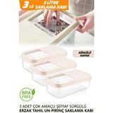 Fithome Multibox 5 Litre Sürgülü Kapak Çok Amaçlı Tablet Deterjan Erzak Saklama Kabı 3 Adet