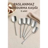 FİTHOME Paslanmaz Çelik 6'lı Sade Şık Dondurma Kaşığı