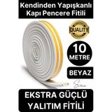 #Fitil Premium Kapı Pencere Soğuk Toz Geçirmez İzolasyon Fitili Kendinden Yapışkanlı Isı Yalıtım 2X5=10 Mt