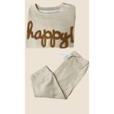 Fitili Kumaş Unisex 2 Li Alt Üst Bebek Takımı Çocuk Takımı - 18 - 24 Ay - Bej
