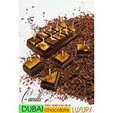 Fitilli Dubai Çikolata Mumu 200G, Parçalanabilir, Kahverengi-Fıstık Yeşili - Seçenek 1