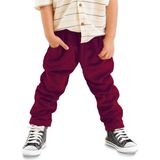 Fitilli Kadife Bordo Erkek Çocuk Pantolon - 10 Yaş