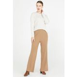 Fitilli Triko Pantolon - Kamel