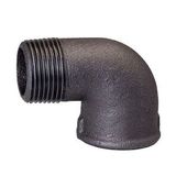 Fitings Siyah 1/2" Kuyruklu Dirsek