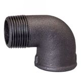 Fitings Siyah 3/4" Kuyruklu Dirsek