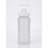 Fitmart 2 Lt Motivasyonel Sporcu Su Matarası Su Şişesi Bpa Free - Beyaz