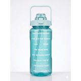 Fitmart 2 Lt Motivasyonel Sporcu Su Matarası Su Şişesi Bpa Free - Şeffaf Mavi