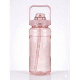 Fitmart 2 Lt Motivasyonel Sporcu Su Matarası Su Şişesi Bpa Free - Şeffaf - Pembe