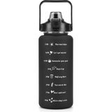 Fitmart 2 Lt Motivasyonel Sporcu Su Matarası Su Şişesi Bpa Free - Siyah