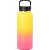 Fitmart Paslanmaz Çelik Vakumlu Termos Küçük 950ML - Sarı-Pembe - Renkli