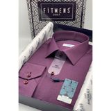 Fitmens Erkek Klasik Uzun Kol Oxford Hediye Kutulu Gömlek - Mürdüm - XL