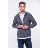 Fitmens Erkek Oversize Yeni Sezon Gömlek Yaka Pamuklu Oduncu Hediye Kutulu Gömlek G01 - Antrasit