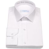 Fitmens Erkek Slim Fit Uzun Kol Ömür Boyu Yakandayım Nakışlı Hediye Kutulu Gömlek - Beyaz