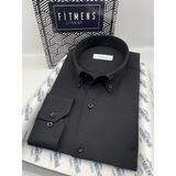 Fitmens Erkek Slim Fit Uzun Kol Pamuklu Hediye Kutulu Gömlek - Siyah