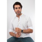 Fitmens Fitmens Slim Fit Uzun Kol Hakim Yaka Yarım Patlı Hediye Kutulu Erkek Gömlek - Beyaz