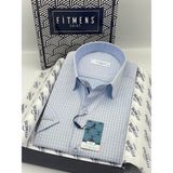 Fitmens Klasik Kısa Kol Kareli Hediye Kutulu Erkek Gömlek FS-004157 - Açık Mavi - Acık Mavi