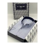 Fitmens Klasik Kısa Kol Keten Cotton Desenli Pamuk Hediye Kutulu Erkek Gömlek FS-003008 - Mavi