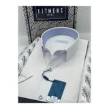 Fitmens Klasik Kısa Kol Keten Cotton Hediye Kutulu Erkek Gömlek FS-003624 - Beyaz Açık Mavi