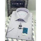 Fitmens Klasik Kısa Kol Keten Cotton Nefes Alan Kumaş Hediye Kutulu Erkek Gömlek FS-004570 - Lila - 2XL