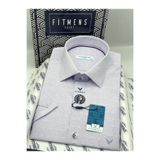 Fitmens Klasik Kısa Kol Keten Cotton Nefes Alan Kumaş Hediye Kutulu Erkek Gömlek FS-004570 - Lila