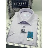 Fitmens Klasik Kısa Kol Keten Cotton Nefes Alan Kumaş Hediye Kutulu Erkek Gömlek FS-004572 - Lila - XL